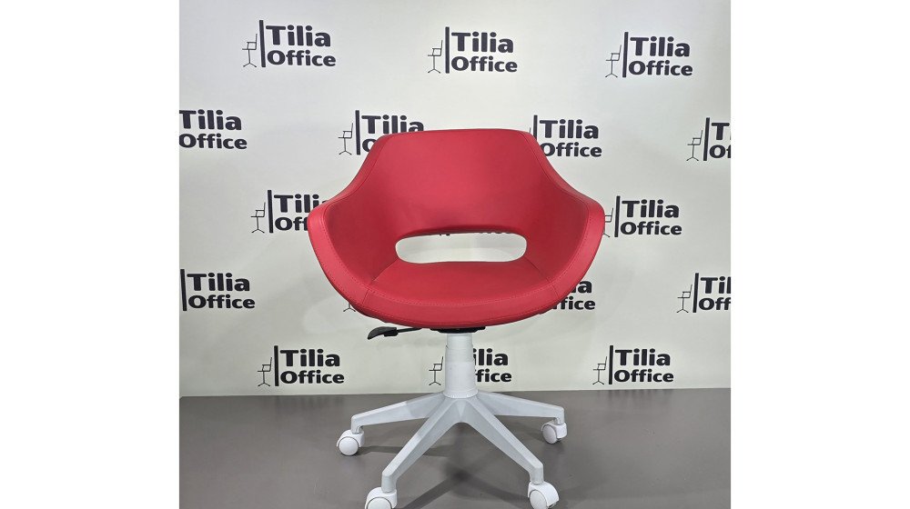 Monaco Çalışma Kesim Çocuk Koltuğu Beyaz Ayak Kırmızı